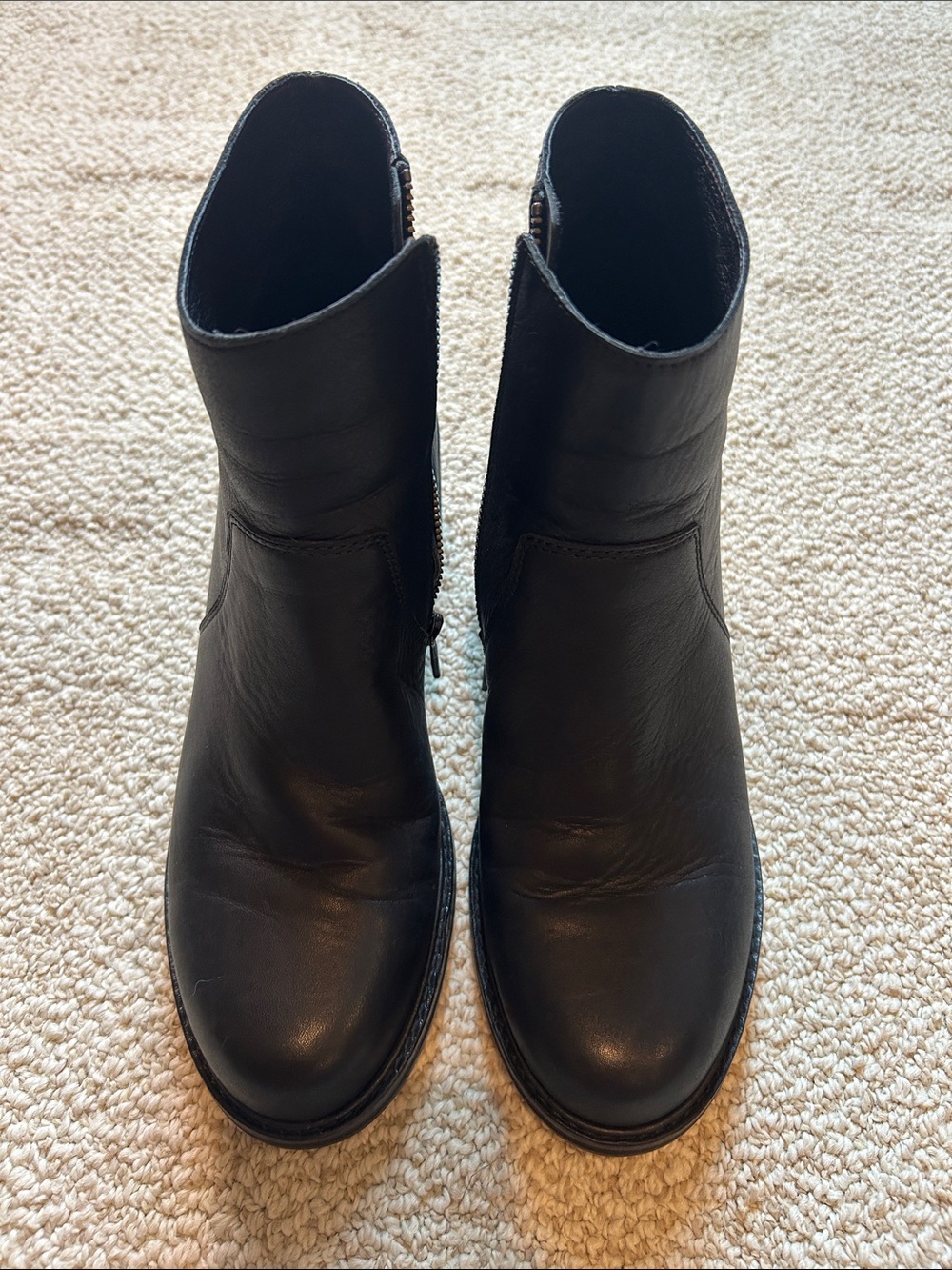 Eileen Fisher Black Leather Women's Ankle Boots, size 9